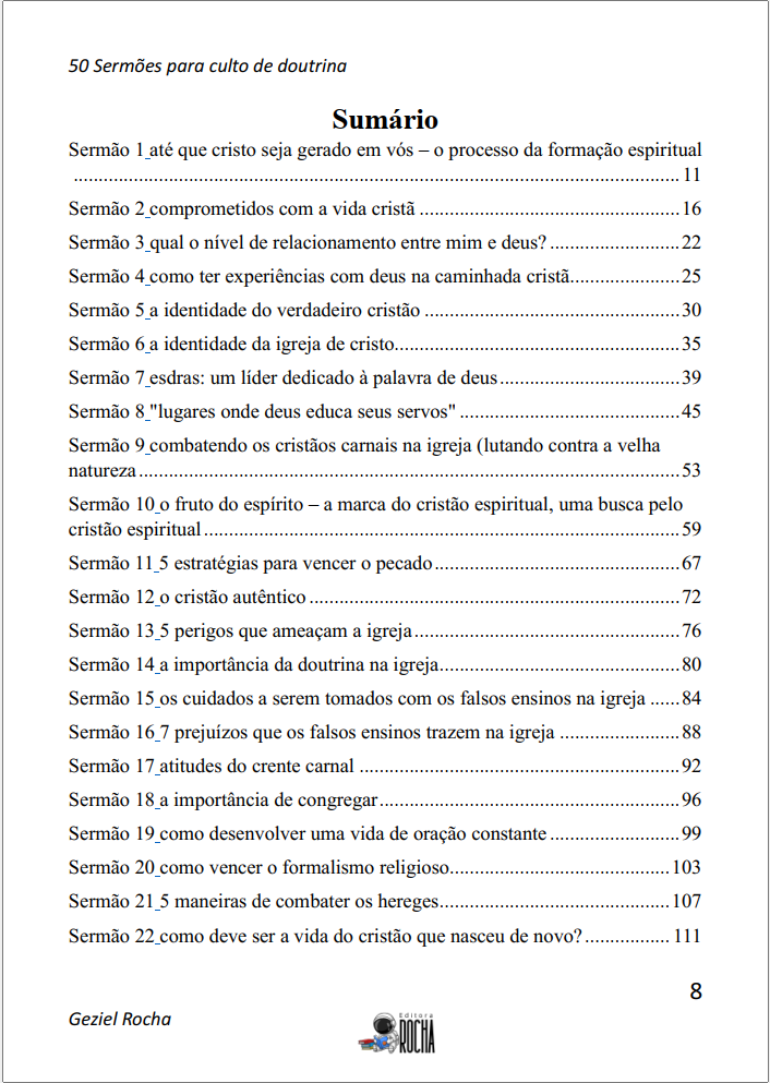Sermão Dout Sumário 1