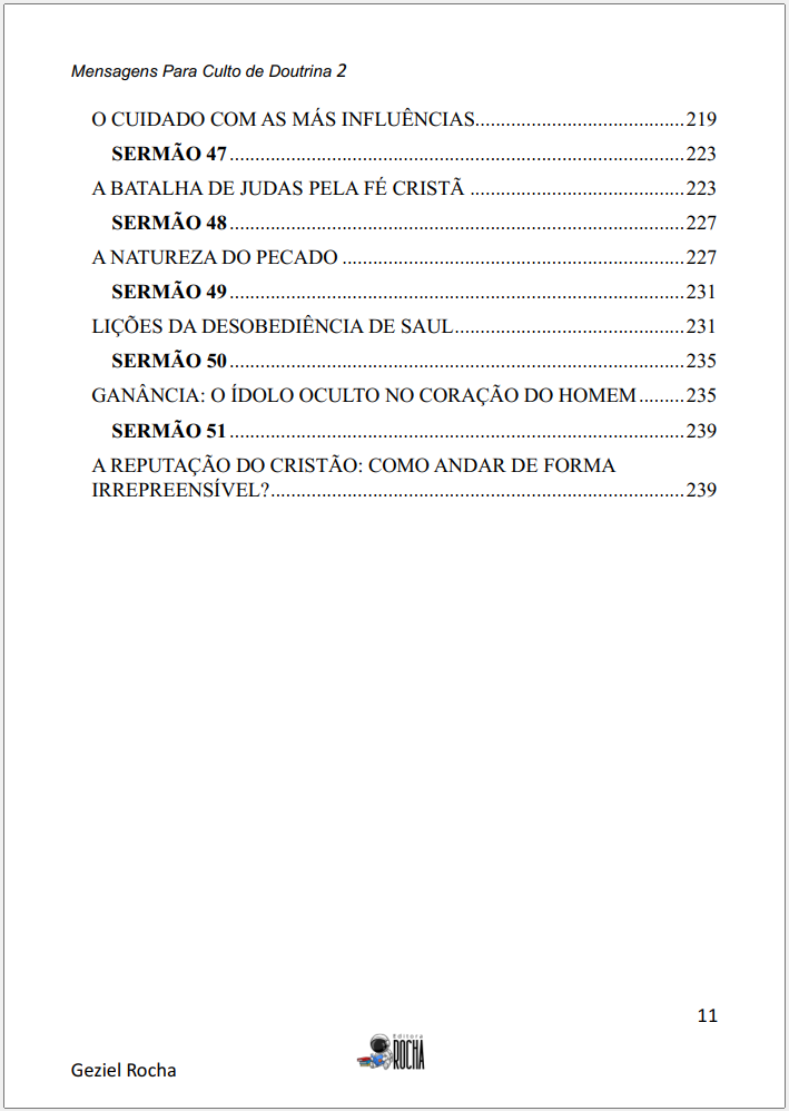 sermão doutrina 2 indice 5
