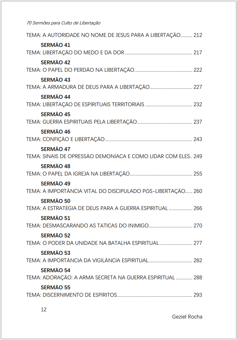 70 Sermão índice 5