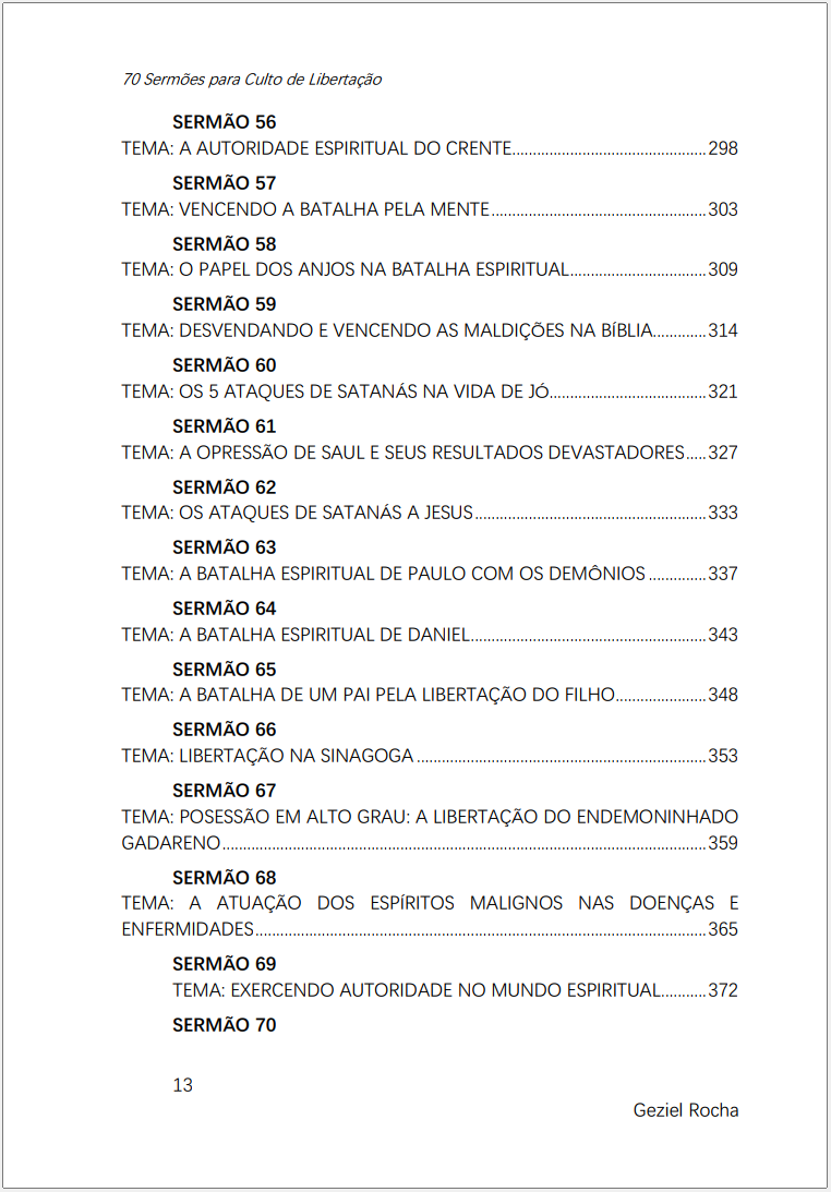 70 Sermão índice 6